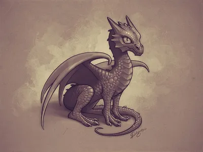 Милый дракончик символ года красивые…» — создано в Шедевруме