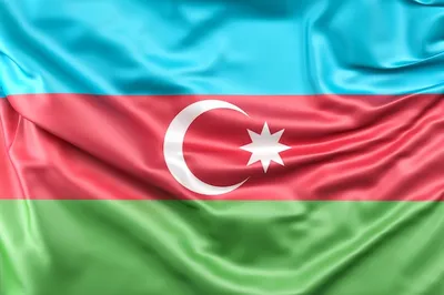 Красивый национальный государственный флаг азербайджана с пустым  пространством. азербайджанский флаг с местом для текста 3d иллюстрации. |  Премиум Фото