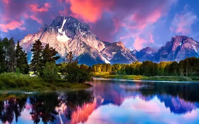Картина маслом "Красивые горы" — В интерьер