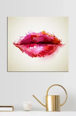 Красивые губы с розовой помадой, …» — создано в Шедевруме