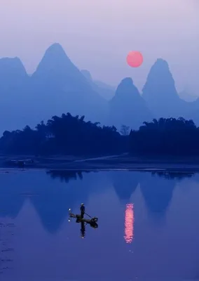 Красивые пейзажи китайской реки поэтов и художников