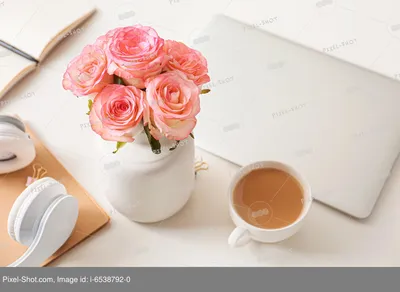 Кофе и цветы - 62 фото