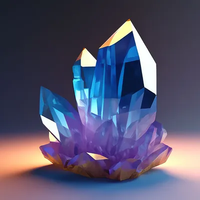 Кристаллы , красиво, реалистично, 4k, …» — создано в Шедевруме
