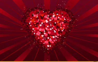 Обои на рабочий стол Красивая надпись LOVE / Любовь с сердцами и цветами ,  обои для рабочего стола, скачать обои, обои бесплатно