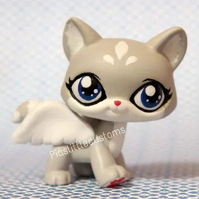 LPS CAT оригинальные маленькие игрушки для домашних животных, сделанные на  заказ #577 стоячие белые короткие волосы кошки с голубыми глазами |  AliExpress