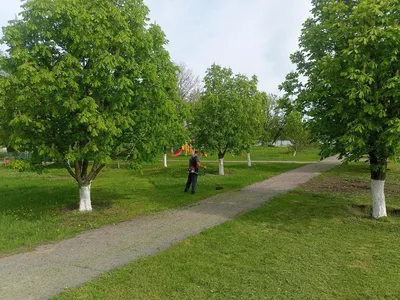 В Центральном парке села Свердлово в майские дни очень красиво -