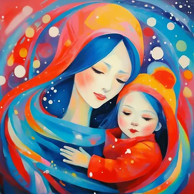 Мать и дитя (работ) » Картины, художники, фотографы на Nevsepic | Painting,  Art painting, Art painting oil