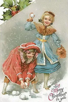 Красивые ретро-открытки Merry Christmas | Рождественские издания, Старинное  рождество, Рождественские открытки