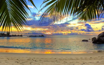 красивый пляж и отдых на море романтический теплый Фото Фон И картинка для  бесплатной загрузки - Pngtree