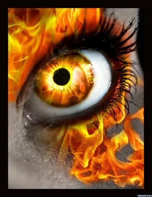 Аватар с пламенем и глазом, креативная картинка огненного глаза — Картинки  на аву