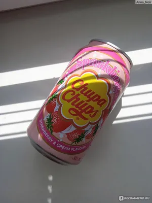 Безалкогольный газированный напиток Chupa Chups SPARKLING Strawberry Cream  - «Красивая баночка и очень химозный вкус» | отзывы