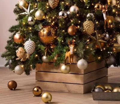 красивые новогодние украшения на металлической елке, зима, время года,  высокое разрешение фон картинки и Фото для бесплатной загрузки