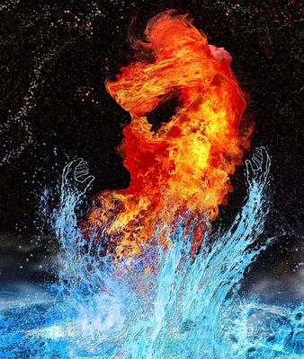 Огонь и вода рисунок - 58 фото