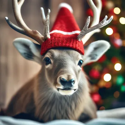 Красивые новогодние картинки с северным оленем 🦌🎅🛷 | Волшебный мир  иллюстраций | Дзен