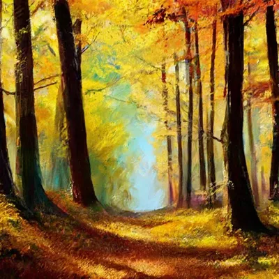 Пейзаж осеннего леса, картина …» — создано в Шедевруме