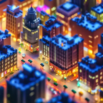 Пиксель арт город, красиво, 30mm …» — создано в Шедевруме