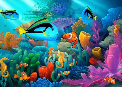 Картинки Рыбы Подводный мир Животные