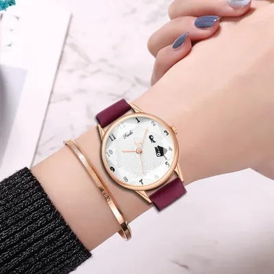 Красивые популярные часы для женщин, модные повседневные женские простые  маленькие часы, женские наручные часы | AliExpress