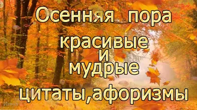 Цитаты про осень