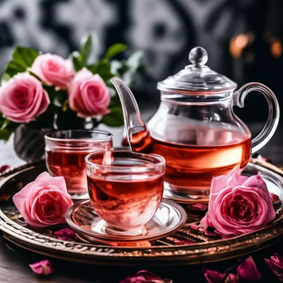 ☕🥀Чай Из Роз🥀☕ 🥀☕ Чашка чая с…» — создано в Шедевруме