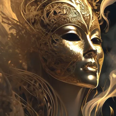 Мистическая красивая маска на …» — создано в Шедевруме