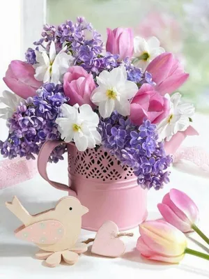 Весенний букет цветов — красивые весенние цветы. Купить яркий букет из весенних  цветов для женщины