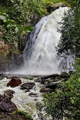 Красивый водопад на открытом воздухе :: Стоковая фотография :: Pixel-Shot  Studio