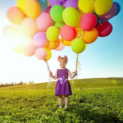 Дети и воздушные шары - красивые фото