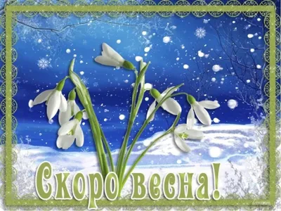 Скоро Весна ! | Новогодние открытки, Милые открытки, Зима