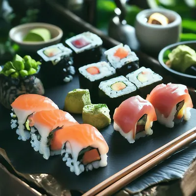 Вкусные суши 🍣 , красиво, эстетично, …» — создано в Шедевруме