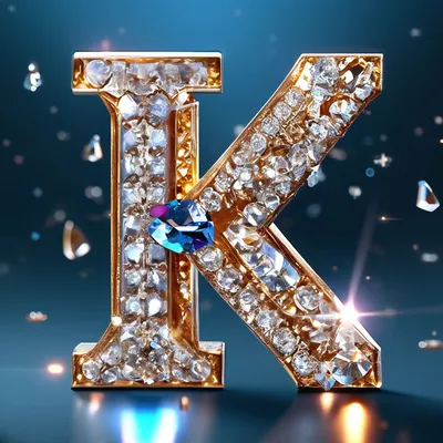 💎Красивая буква "K" в виде …» — создано в Шедевруме