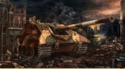 Jagdpanzer E-100 / красивые картинки :: танк :: третий рейх :: Вторая  мировая война :: альтернативная история :: нарисовал сам - JoyReactor