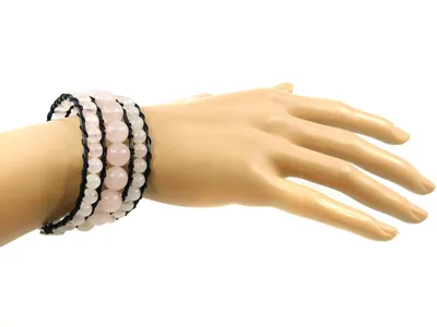 Эксклюзивный браслет тройная "Чан Лу" Розовый кварц, Красивые украшения из  натурального камня,красивый браслет (ID#1406147089), цена:  ₴, купить  на 
