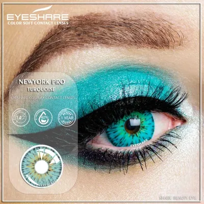 Берюзовые линзы для глаз. Яркие голубые линзы. Красивые цветные линзы.  Цветные контактные линзы. Голубые линзы (ID#1488554112), цена: 350 ₴,  купить на 