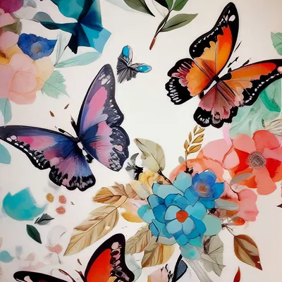 Самые красивые бабочки и цветы в …» — создано в Шедевруме