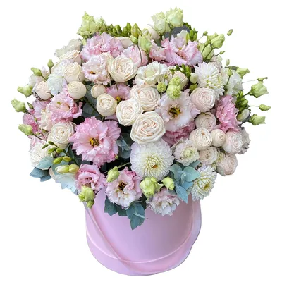 Купить Авторский букет цветов в коробке FLOWwow model №289 в Новосибирске