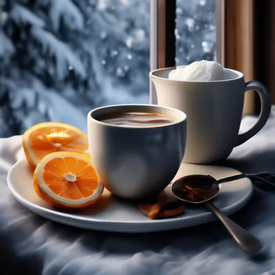 Зима, красивый завтрак, уют» — создано в Шедевруме