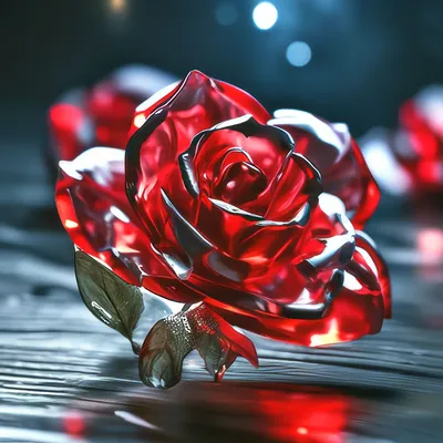 Красивые хрустальные розы красного …» — создано в Шедевруме