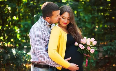 Фотосессия для беременной «В ожидании чуда» с мужем — Фотостудия SF