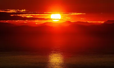 Красивый закат солнца» — создано в Шедевруме