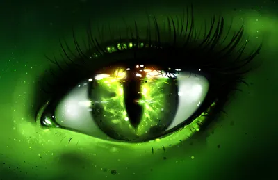 Красивые серо-зелёные глаза» — создано в Шедевруме