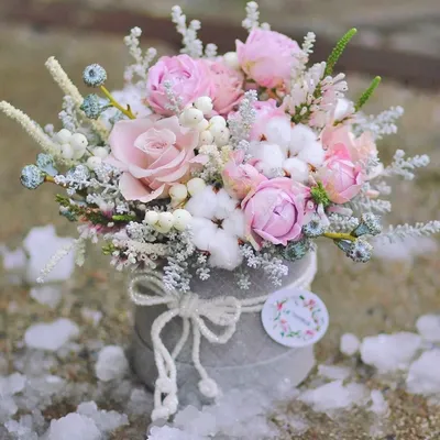 Зимний букет цветов - 80 фото