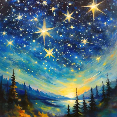 Ночное небо со звездами картинки красивые - 65 фото