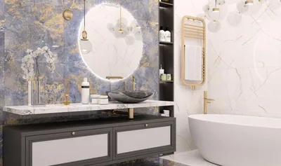 12 ванных комнат, оформленных черной плиткой елочкой - Фотографии красивых  интерьеров