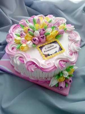 Одноклассники | Цветочные торты, Украшение кекса, Кекс на день рождения