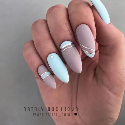 Модный маникюр шеллаком ВЕСНА 2020 - 100 фото новинок и трендов | Matte  acrylic nails, Striped nails, Matte nails design