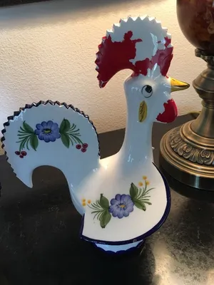 Vintage Set Of 2 Ceramic Roosters Hand Painted Beautiful Decor | eBay