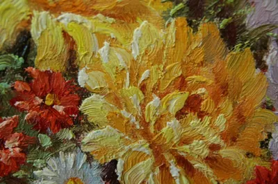 Картина "Краски лета" на натуральном хлопковом холсте, на подрамнике, в  подарок для интерьера
