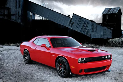 Фото Dodge Challenger SRT Supercharged with HEMI красная машина