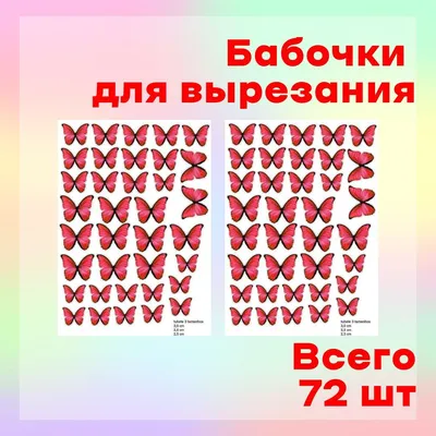 бабочки для букета 72шт красные - купить с доставкой по выгодным ценам в  интернет-магазине OZON (1129144603)